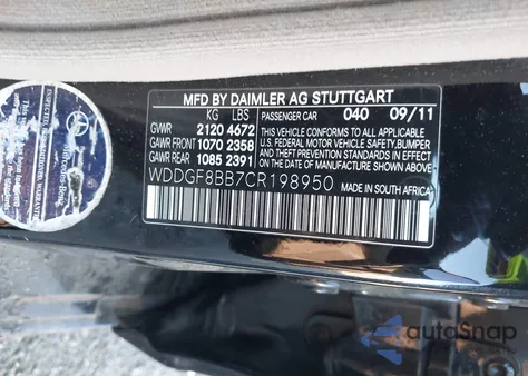 2012 Mercedes-Benz C 300 Luxury 4Matic/Sport 4Matic from USA, damaged, VIN WDDGF8BB7CR198950